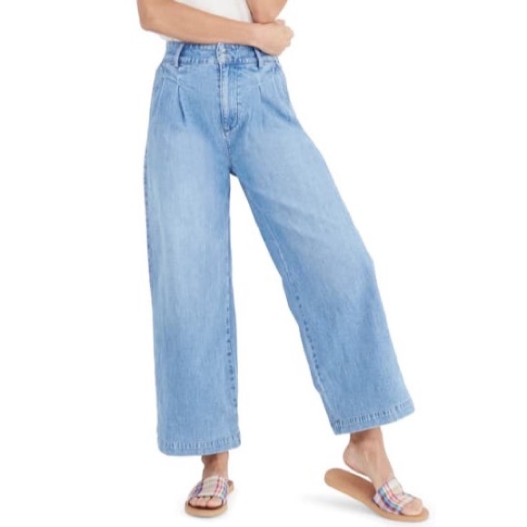 Madewell Denim - Madewell Pleated Wide-Leg Jeans Plus Size